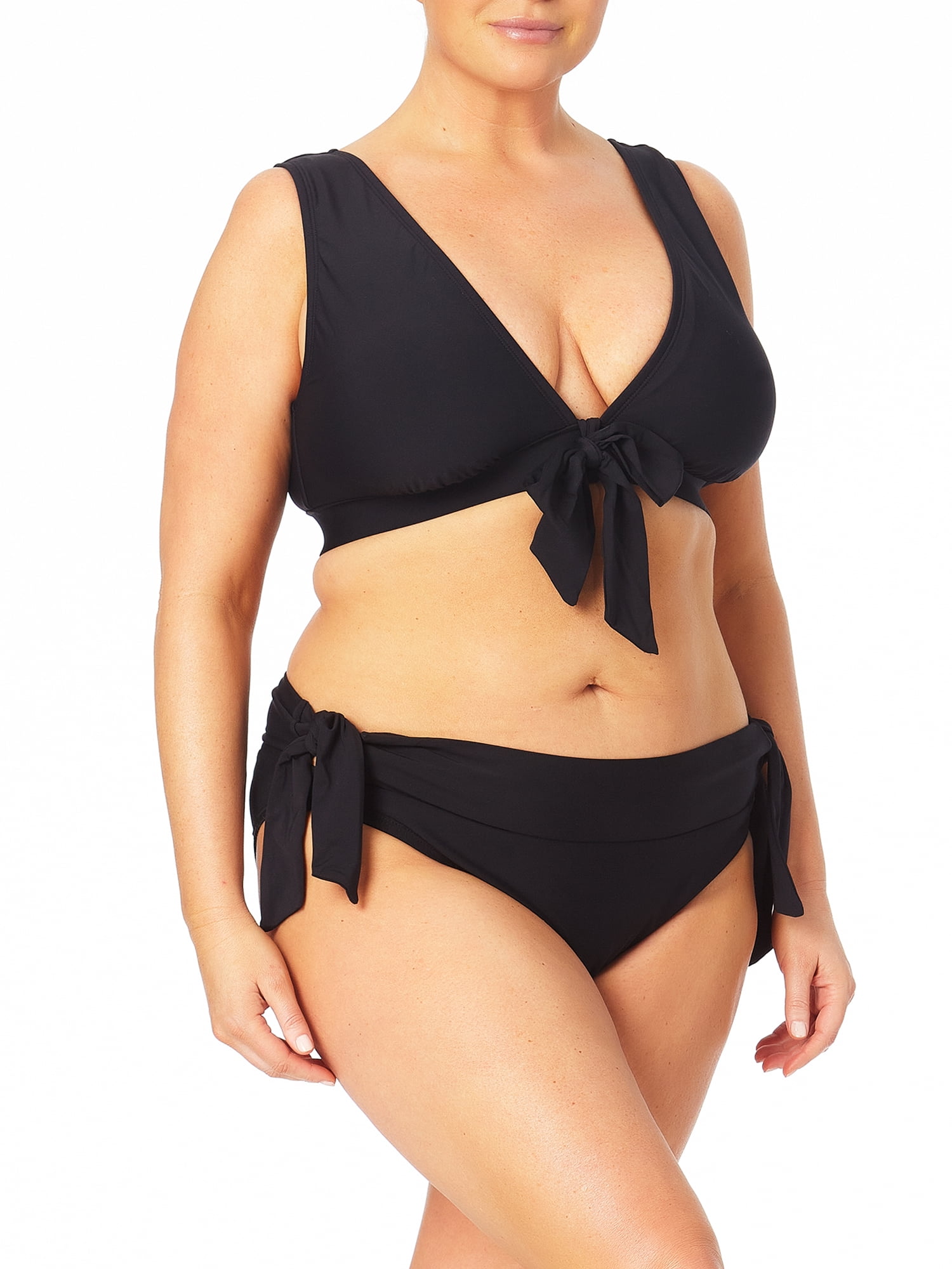 Towers Swimwear Adjustable Side Tie 3-Piece Bikini Set - Muti | Large