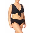 thumbnail image 3 of Time and Tru Women's and Women's Tie Front Bikini Swim Top with Wide Straps, 3 of 4