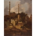 thumbnail image 2 of Thomas Daniell 20x24 Black Ornate Framed Double Matted Museum Art Print Titled: Aurangzeb's Mosque, 2 of 5