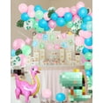 thumbnail image 7 of 76Pcs Pink Dinosaur Balloons Set, Girl Dinosaur Party Supplies,  Party Decorations with 3D Standing Dinosaur Balloons Happy Birthday Banner for Baby Shower, 7 of 7