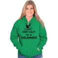 thumbnail image 4 of Can't Keep Calm a Drummer Percussion Zip Up Hoodie Men's Women's Brisco Brands 2X, 4 of 6