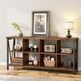 thumbnail image 2 of Entryway Console Table, 3 Tier Industrial Sofa Table with 8 Cubes, Behind Couch Table, Hallway Table Storage Organizer for Entry, Living Room and Dining Room, 2 of 5
