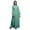 Aquamarine Green3, variant on Bimba Polyester Georgette Geometric & Rose Wreath Floral Printed Women’s Long Sleeve Elastic Waist Maxi Dress Gown-Large