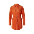 Womens Y2K Pleated Button Down Mini Shirt Dress Long Sleeve Collared