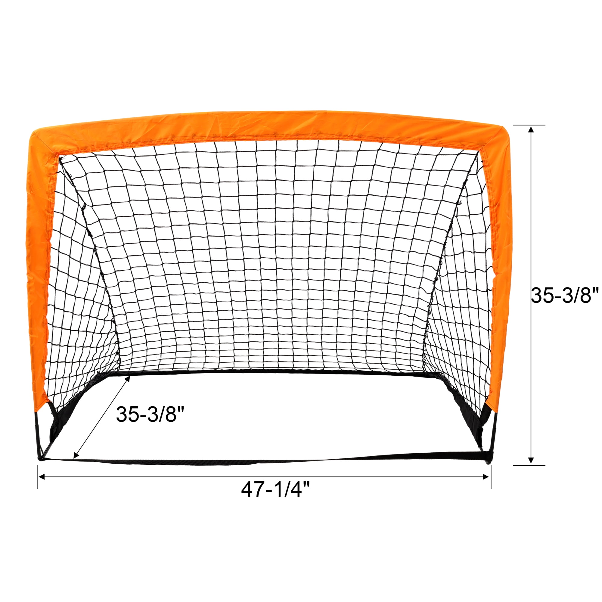 Leumius 2 Pack Soccer Goal,Pop Up Portable Soccer Nets for Kids Youth Adults,Indoor + Outdoor Soccer Goals for Backyard Games & Soccer Training,4' x 3',Orange