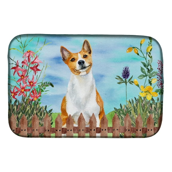 Basenji Spring Dish Drying Mat