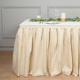 thumbnail image 3 of BalsaCircle 17 feet x 29" Polyester Banquet Table Skirt Beige, 3 of 6