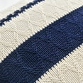 thumbnail image 4 of Fancy Homi Set of 2 Navy Blue Decorative Throw Pillow Covers 16x16 inch for Couch Bed Sofa Living Room Office, Aesthetic Modern Organic Farmhouse Home Decor, Soft Cotton Woven Textured Cushion Case, 4 of 7