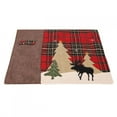 thumbnail image 1 of Christmas Supplies,Christmas Theme Plaid Tree Table Mat Placemat High-Intensity Output, 1 of 11