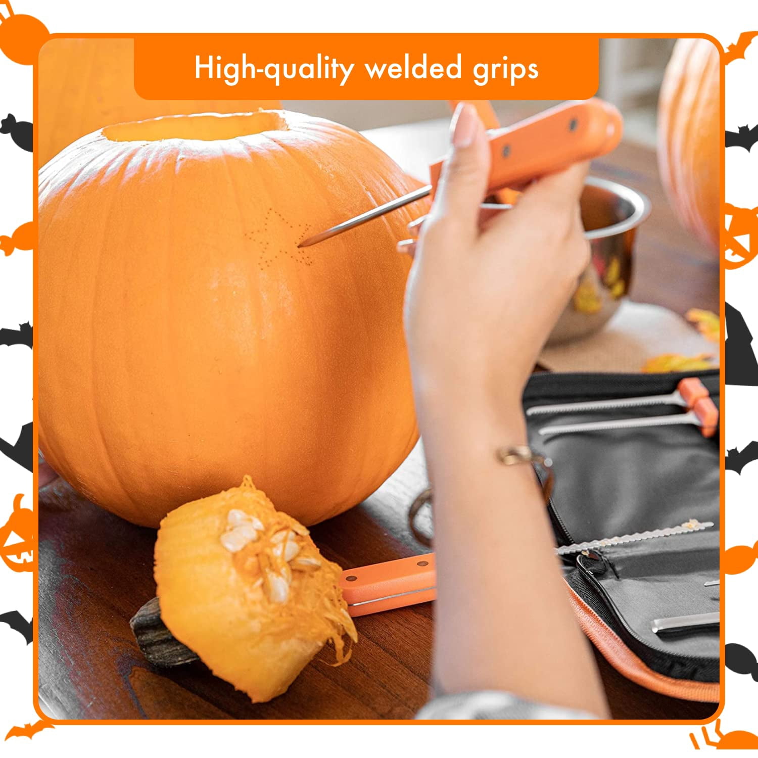 Kit Sculpture Citrouille Halloween - 11 Outils En Acier Inoxydable - Pour Adultes Et Enfants - Idéal Décoration Fête