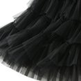 thumbnail image 5 of Ediodpoh Women's Skirts Fashion A Line Pleated Long Tutu Skirt Ruffle Mesh Calf Length Chiffon High Waist Ballet Skirt Black One Size, 5 of 8
