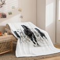 thumbnail image 4 of Throw Blanket Animals Horses Drawing Warm Blankets White Printed Blanket For, 4 of 7