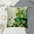 thumbnail image 2 of PHYHOO  St Patricks Day Pillow Covers Happy St Patricks Day Lucky Clover Hat Decor for Throw Pillows Covers St Patricks Day Pillow Covers Decor Couch Living Room  White, 2 of 5