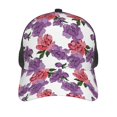 thumbnail image 2 of Picia Peonies Pattern Trucker Hat,Baseball Cap,Sun Protection Cap,Stylish Headwear,Leisure Cap,Outdoor Sports Cap, 2 of 7