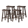 thumbnail image 1 of Maven Lane Vincent Wooden Rustic Aesthetic Kitchen Counter Stool, Set of 4, 1 of 6