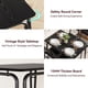 thumbnail image 4 of 5 - piece kitchen negra dining mesa set para 4: rectangular wood top con 4 cushioned sillas para small spaces y apartments, 4 of 7