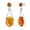 Oval, variant on Sterling Silver Natural Amber Earrings - Natural Gemstone Jewelry - Genuine Amber Earrings for Women - Owl Amber Dangling Earrings