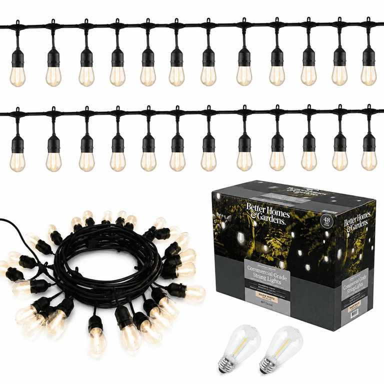 Better Homes & Gardens 2-Pack 48ft Patio String Lights photo 2
