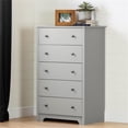 thumbnail image 6 of Pemberly Row 4 Pcs Set of Dresser & Double Dresser & 2 Nightstands in Gray, 6 of 25