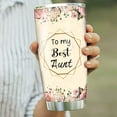 thumbnail image 2 of Aunt Tumbler Best Aunt Ever Gifts for Women’s Day Birthday Christmas Mother''s Day Valentine''s Day Travel Mug Stainless Steel Tumbler 20 Oz, 2 of 6