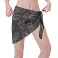 thumbnail image 3 of Geaub White Pineapples Women's Short Wrap Skirt, Beach Sun Protection Shawl, Swimsuit Bra, Swimwear Tunic, 3 of 7