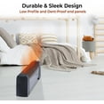 thumbnail image 3 of 1500W Convection Baseboard Heater with Built-In Thermostat, Overheat & Tip-Over Protection, Dent-Proof Ends, Plug-In Portable,  for ,  & Office, Black, 3 of 7
