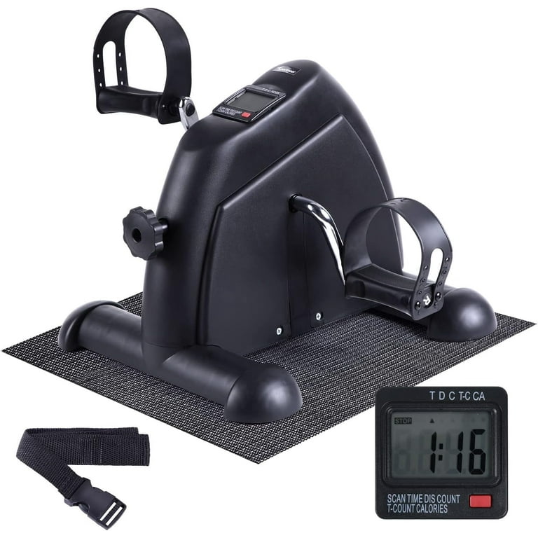 Free Shipping Under Desk Bike Pedal Exerciser Mini Bike for Arm Leg Fitness Physical Therapy with Non Slip Carpet and LCD Display for Home Office Sitting Exercise black Walmart