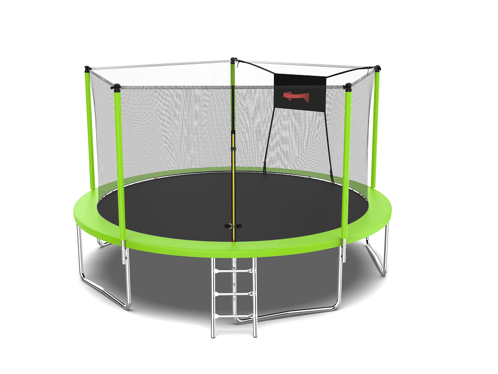 DreamBuck 14FT Trampoline with Basketball Hoop Green