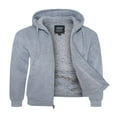 thumbnail image 3 of 1826 Sweat à Capuche en Polaire Douce Doublée Sherpa pour Hommes Fermeture Éclair Complète, 3 of 3
