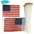 thumbnail image 5 of American Flag USA Hand Held Small Mini Stick Flags Decorations US 4th July Flags For Party Olympics Festival Parades Parties Decor (15 pack), 5 of 6