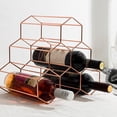 thumbnail image 4 of Estante creativo para vino de hierro, champán, uva, vino, 6 , organizador de exhibición de almacenamiento Zulema Estante de vino tinto de hierro, 4 of 6