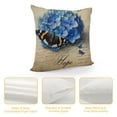 thumbnail image 4 of COMIO Easter Pillow Covers Vintage Rabbit Bird Egg Pillow Cases Butterfly Hydrangea Floral Hello Spring Farmhouse Holiday Decorations for Sofa Couch Living Room Bedroom Office White, 4 of 5