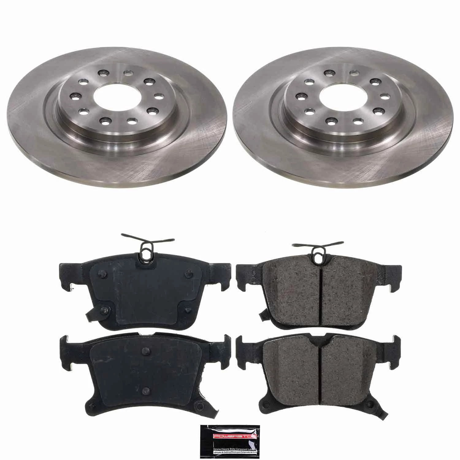 PowerStop Rear Autospecialty Brake Pad and Rotor Kit for Chrysler Pacifica 2020-24, KOE8762
