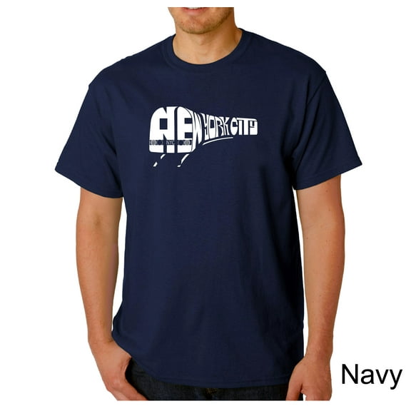 LA Pop Art Men's Word Art T-Shirt - NY SUBWAY