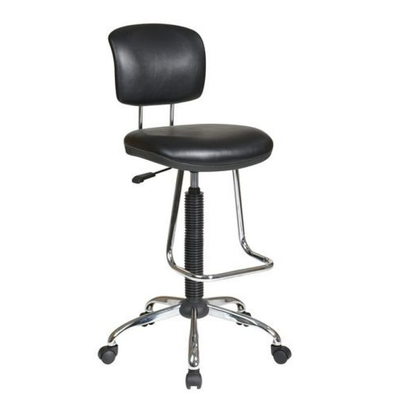 Office Star Products Office Star Chrome Finish Economical Chair with Chrome Teardrop Footrest