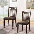 thumbnail image 3 of Furniture Of America Bethel Espresso Side Chair Padded Seat Set Of 2, 3 of 3