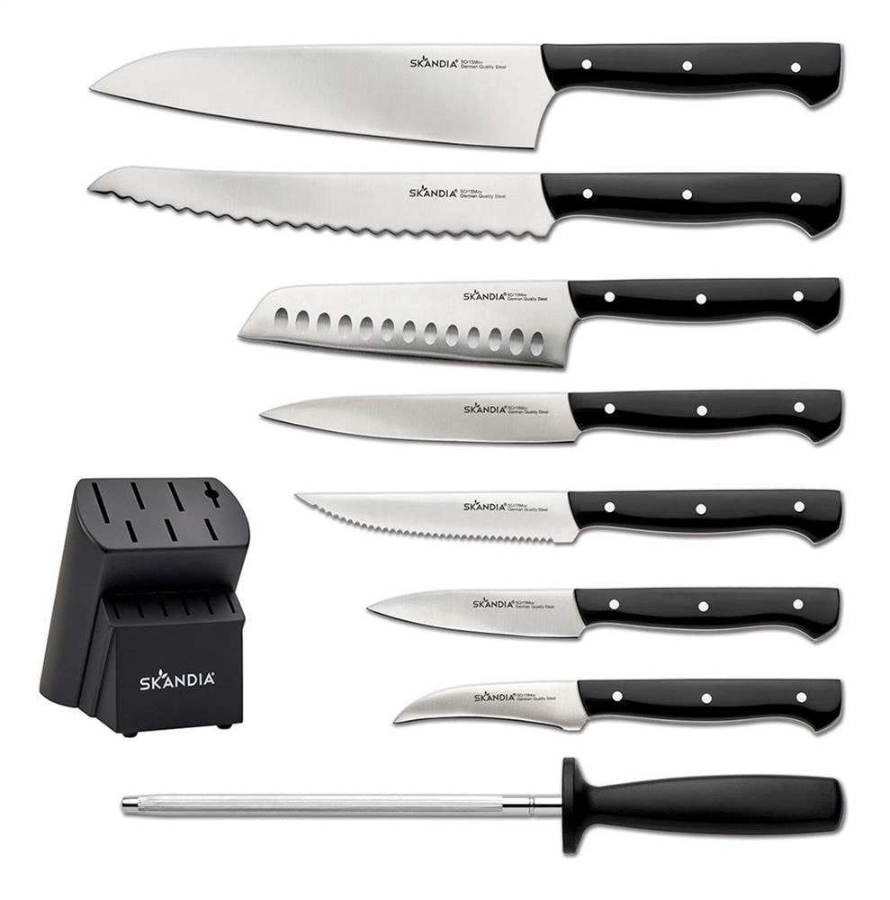 9Pc knive set in Black