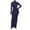 Dark Blue, variant on Kaemgyyd Cocktail Dresses for Women Turtleneck Long Sleeve Stretch Maxi Dress Solid Color Slim Bodycon Pencil Dress