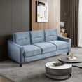 thumbnail image 5 of Nmkwnr 3 Seater Loveseat Sofa with Wood Frame, Velvet Sofa Couch for Living Room Bedroom Office, Gray, 5 of 8