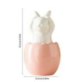 thumbnail image 2 of Easter Bunny in Egg Figurine White Ceramic Rabbit Figurines on Damaged Egg Spring Easter Decor, 2 of 5