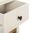 thumbnail image 4 of SAFAVIEH Everly Contemporary Side Table with Drawer and Two Baskets, Distressed White, 4 of 12