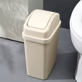 thumbnail image 4 of Series Bote de Basura para el hogar y la Cocina, con Borde de Acero Inoxidable,Beige, 4 of 5