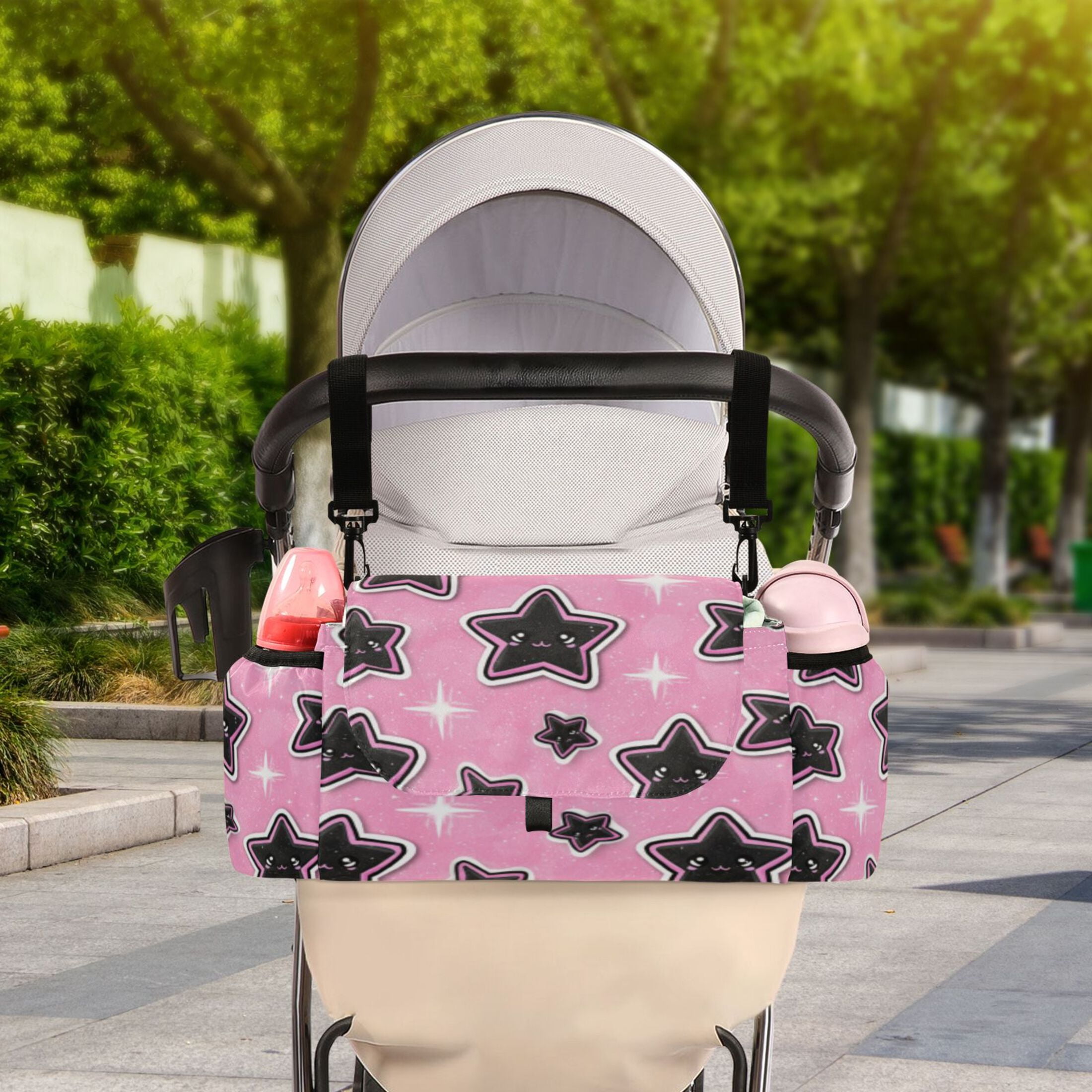 DIXRUYEE Stroller Organizer Sparkle Star Pattern Printed