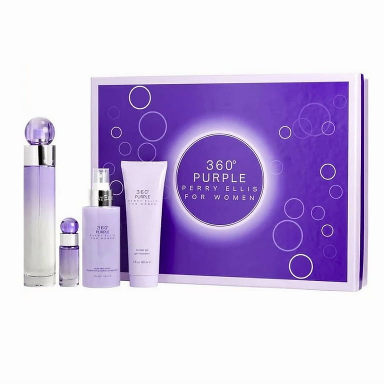 Perry Ellis 360 Degrees Purple Perfume Body Mist Gift Set for