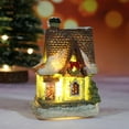 thumbnail image 6 of 4pcs Resin Christmas Scene House LED Light Village Xmas Table Festival Decor, 6 of 7