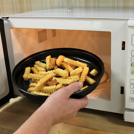 Micro Crisper Pan - Makes Crispy Pizza, French Fries & More In The (Best Way To Reheat Pizza In Microwave)