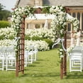 thumbnail image 5 of Wooden Arbor  Wedding Ceremony Arch  Plant Climbing Wood Trellis & Christmas Decor Pergola for Garden Backyard, 5 of 16