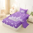 thumbnail image 2 of Erosebridal 3D Princess Crown Twin Sheet Sets,Purple Sequin Print Bedding For Girls Kids 3 Pieces, 2 of 6