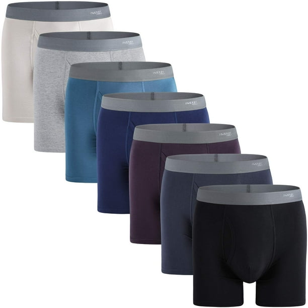 INNERSY Boxer Briefs with Open Fly Cotton Stretch Underwear for Men 7