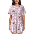 thumbnail image 1 of Balery Easter Rabbit Conjunto de Pijama para Mujer con Estampado, Dos Piezas de Manga Corta y Shorts, Ropa de Dormir Suave con Cuello Redondo y Bolsillos-3X-Large, 1 of 6